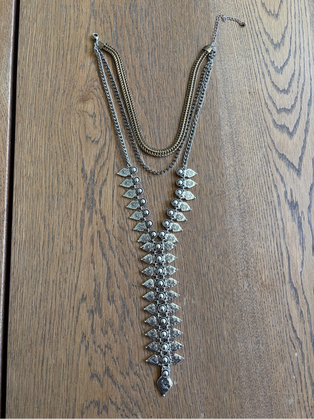 Free People Silver-Tone Layered Statement Necklace